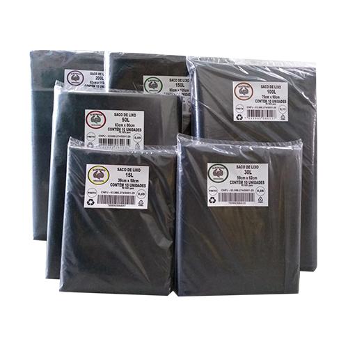 SACO DE LIXO PRETO 30L